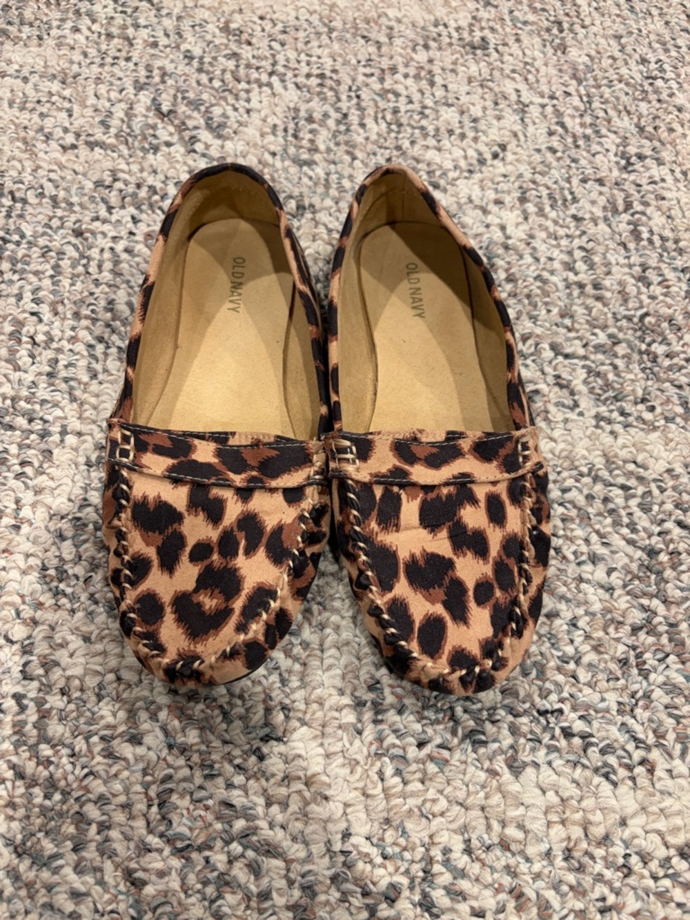 Old Navy Leopard Print Moccasin Flats - Brown and Black
